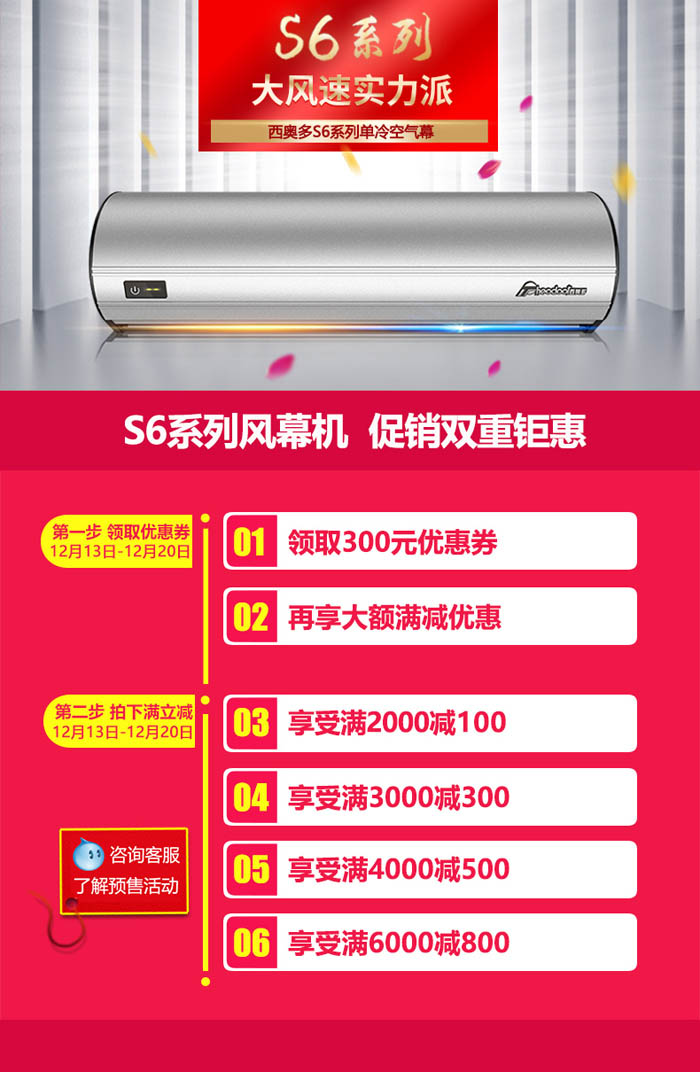S6系列風(fēng)幕機(jī)，促銷雙重鉅惠