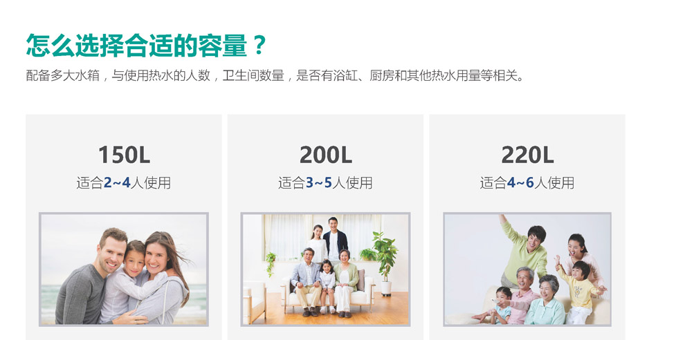 空氣能熱水器怎么選擇合適的容量？